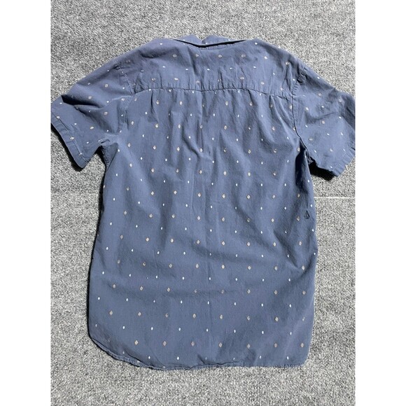 Volcom Shirt Button Down Men's Large Blue Short Sleeve - Picture 9 of 11